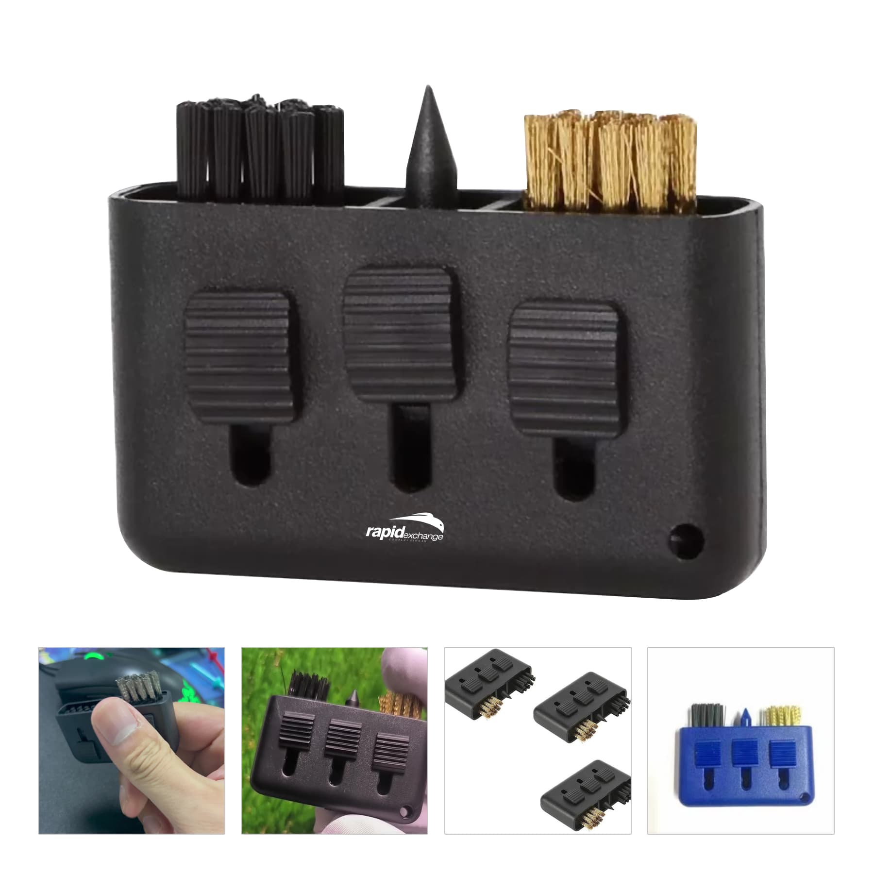 Custom 3 In 1 Durable Pocketable Retractable Golf Brush