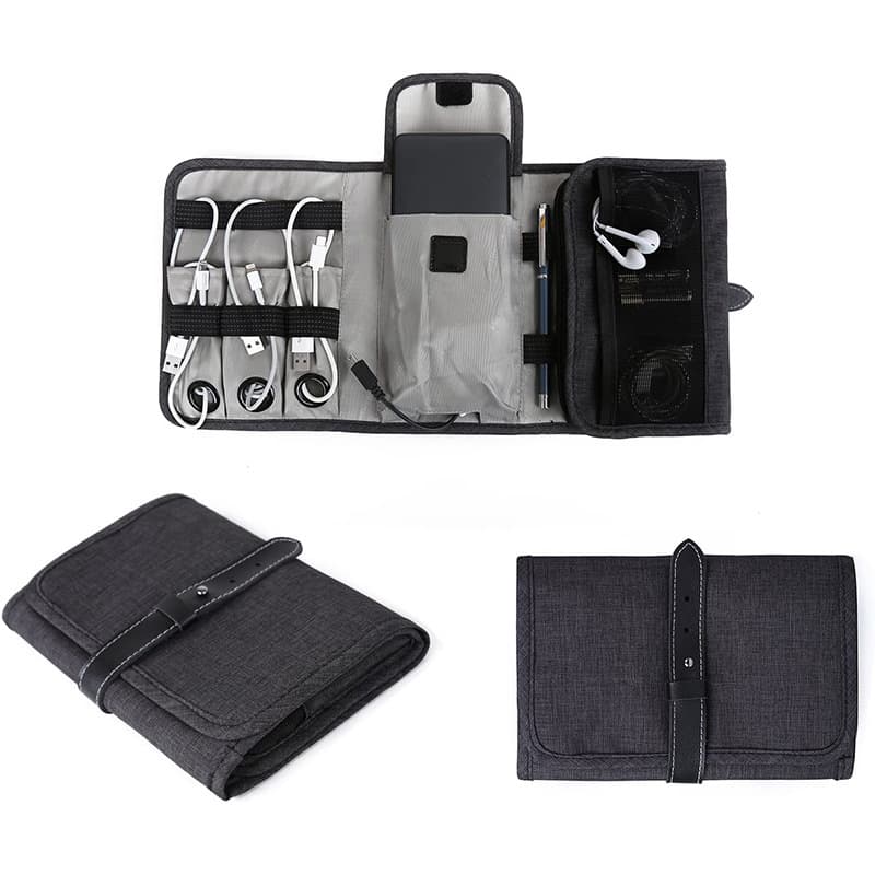 Custom Portable Compact Travel Electronics Organizer Bag thumbnail 3