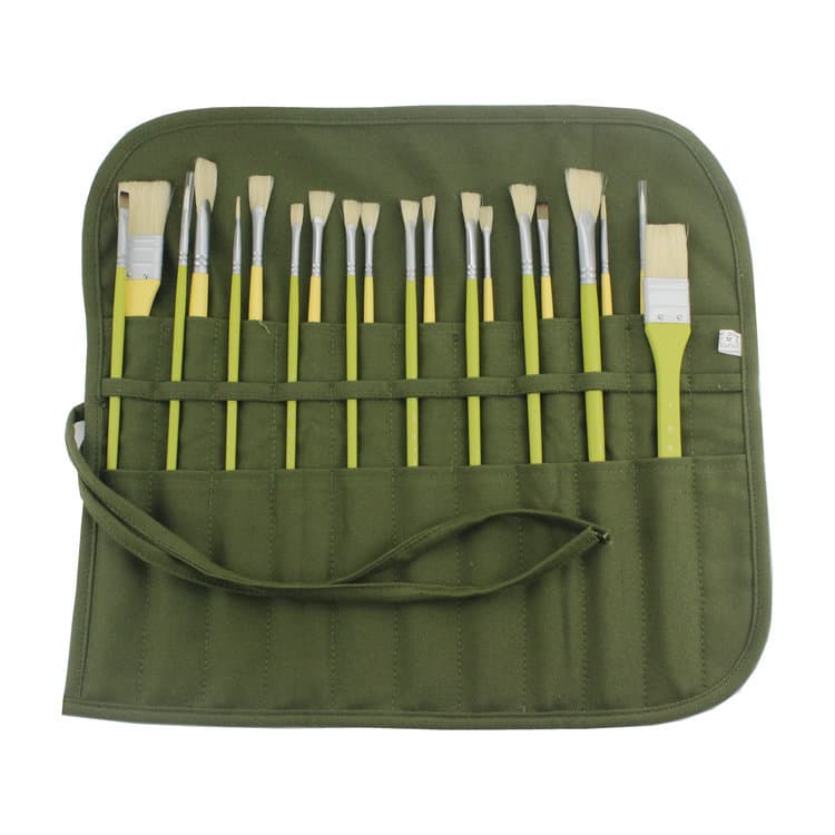 Canvas Roll Up Bag Brush Case
