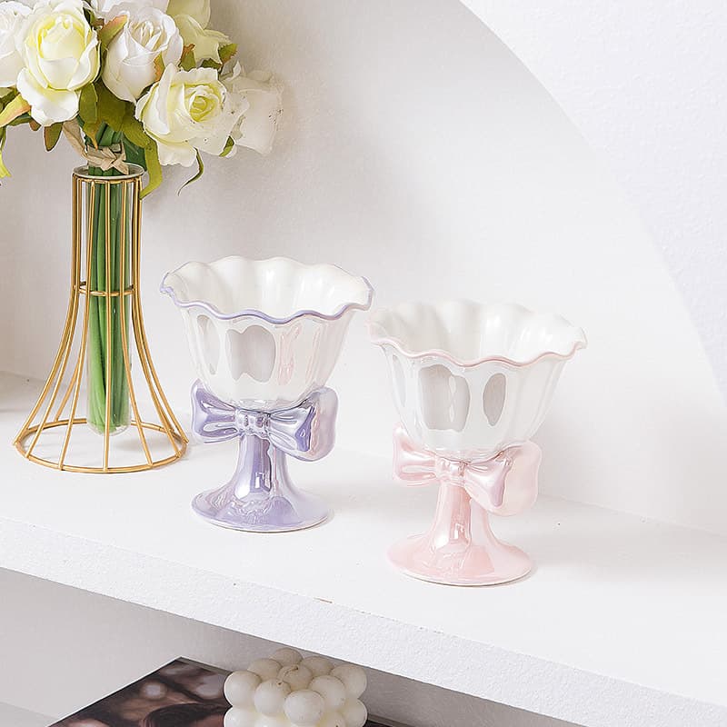 Ceramic Pearl Glazed Ice Cream Cup