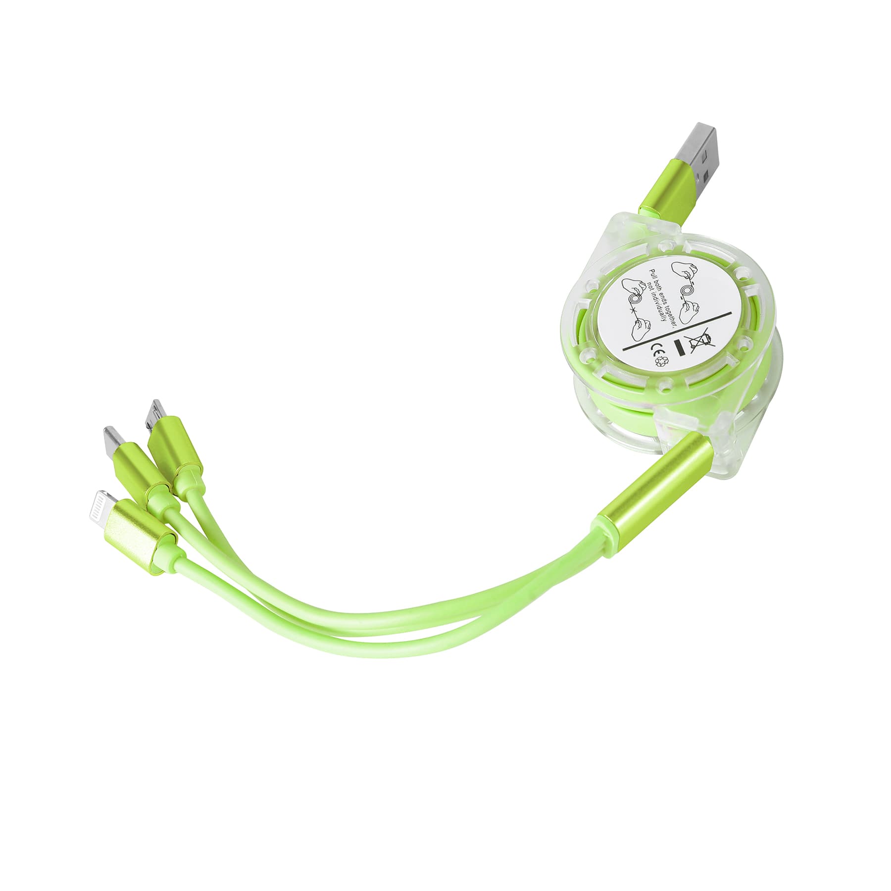 Portable 3 In 1 Retractable Charging Cable thumbnail 2