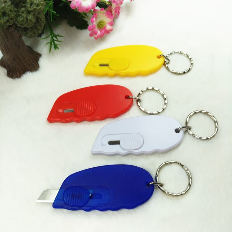 Mini Retractable Knife Box Cutter Letter Opener Keychain thumbnail 6