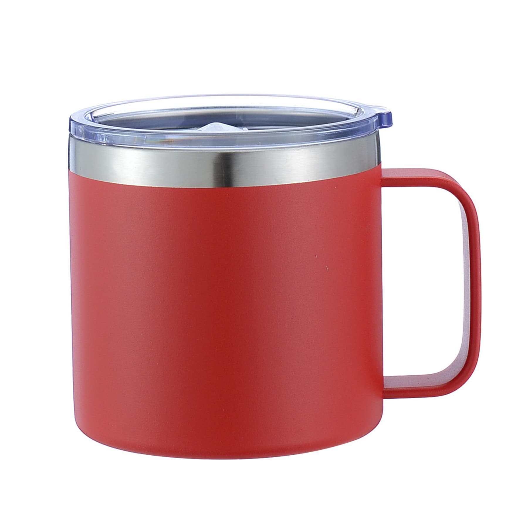 14Oz Stainless Steel Vacuum Camping Mug With Handle thumbnail 2