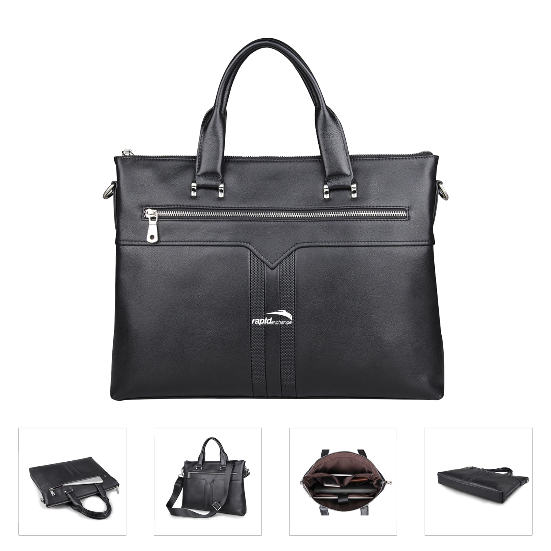 Genuine Leather Men Women Laptop Briefcase for