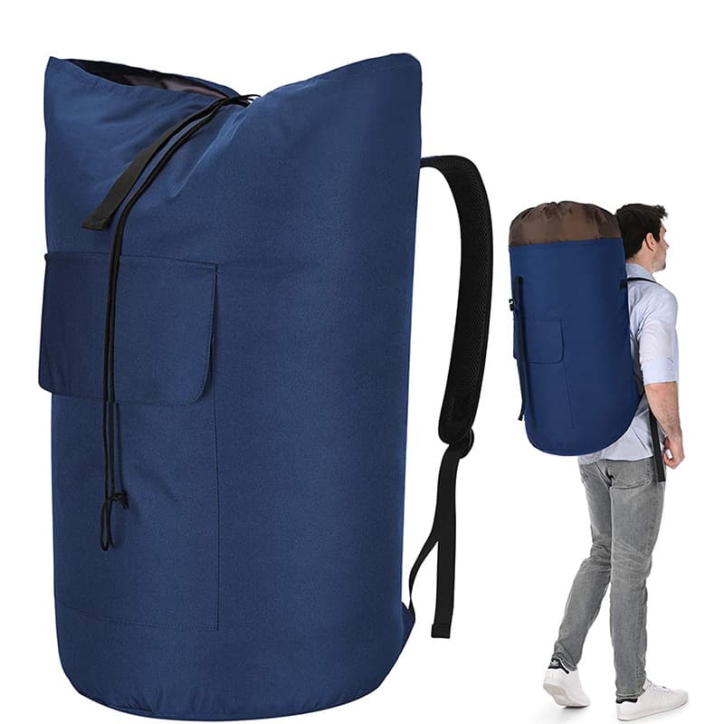 Polyester Heavy Duty Laundry Backpack thumbnail 2