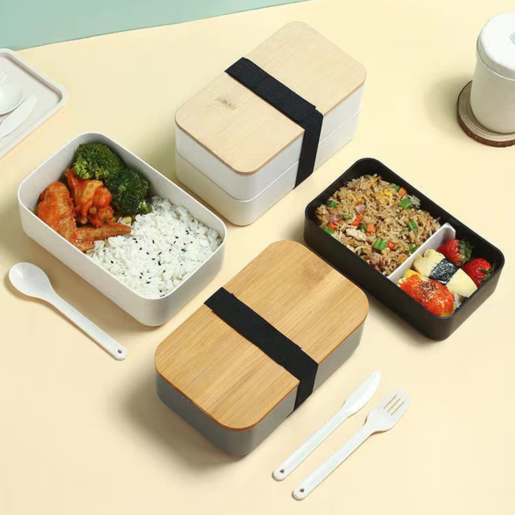 Bento Lunch Box With Bamboo Lid thumbnail 4
