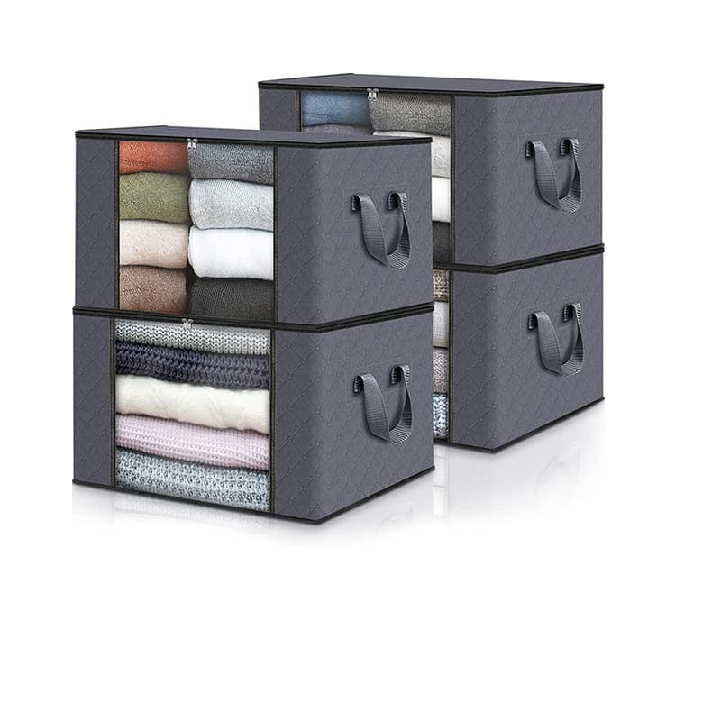 6 Pack Clothes/Blanket Foldable Storage Bags Box thumbnail 3