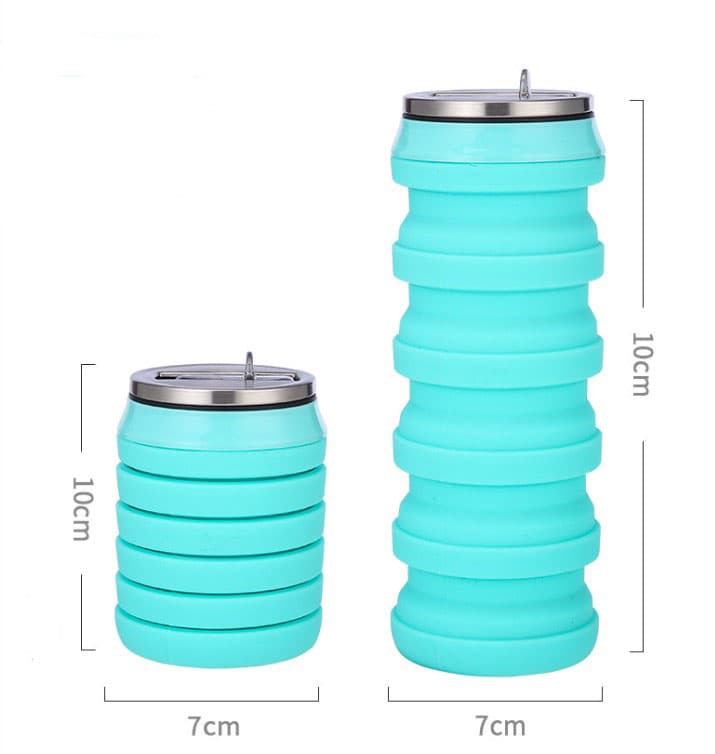 Camouflage Silicone Folding Sports Water Bottle thumbnail 4