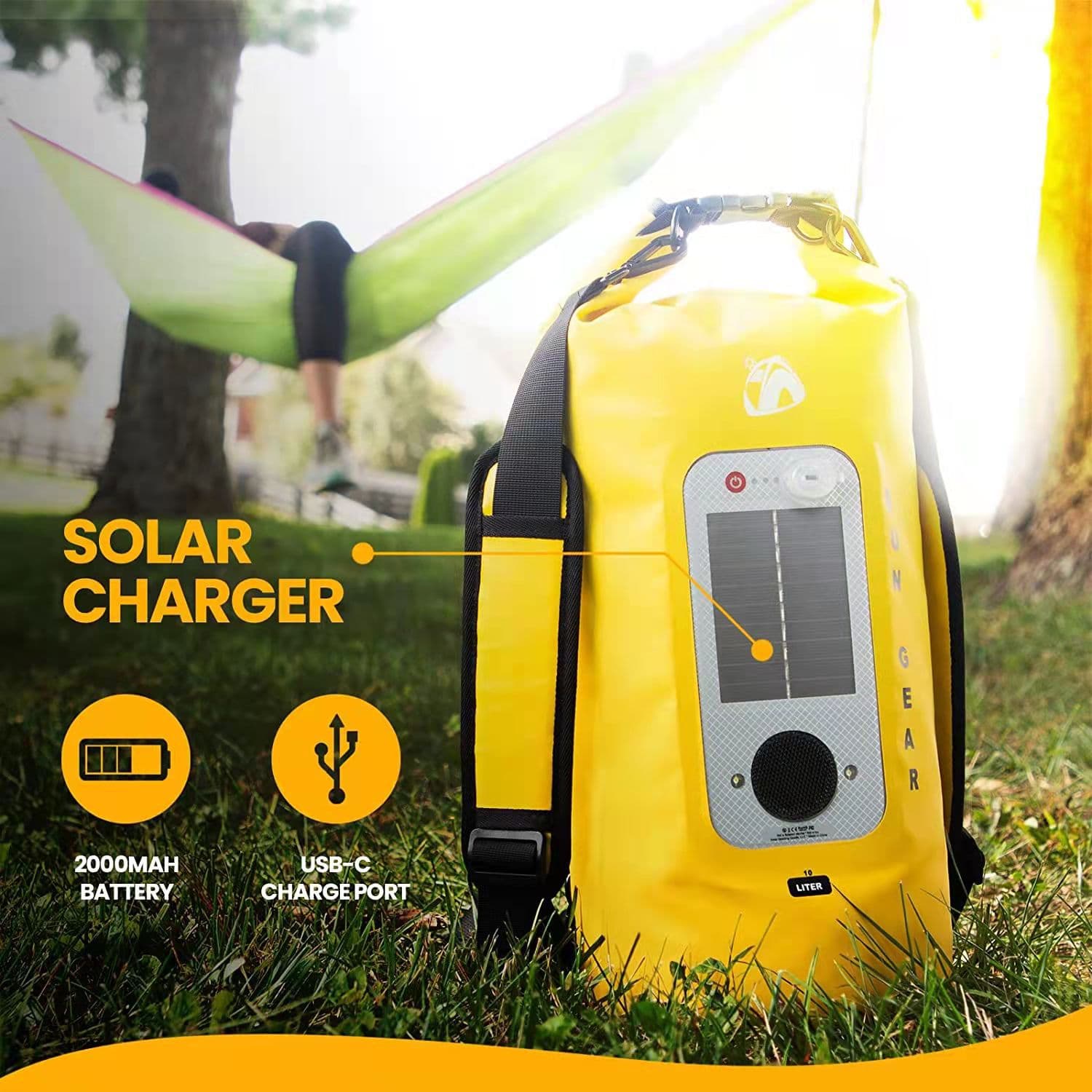 20 L Waterproof Roll Top Storage Dry Bag With Speaker LED thumbnail 6