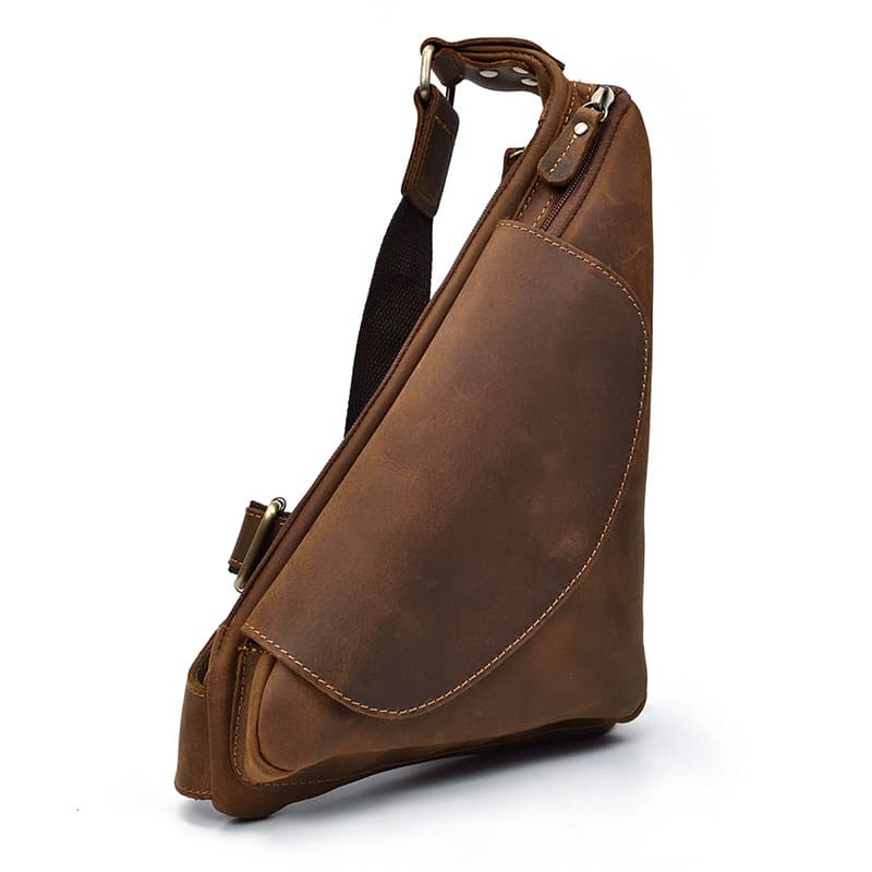 Genuine Leather Chest Retro Crossbody Bag thumbnail 2