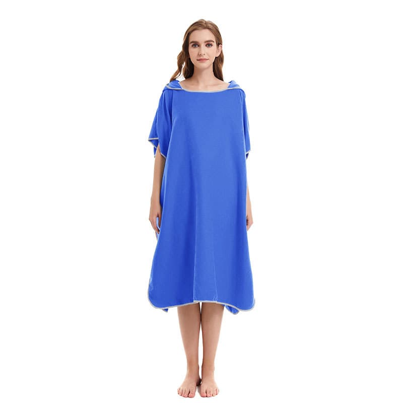 Microfiber Bath Robe Poncho with Hood thumbnail 8