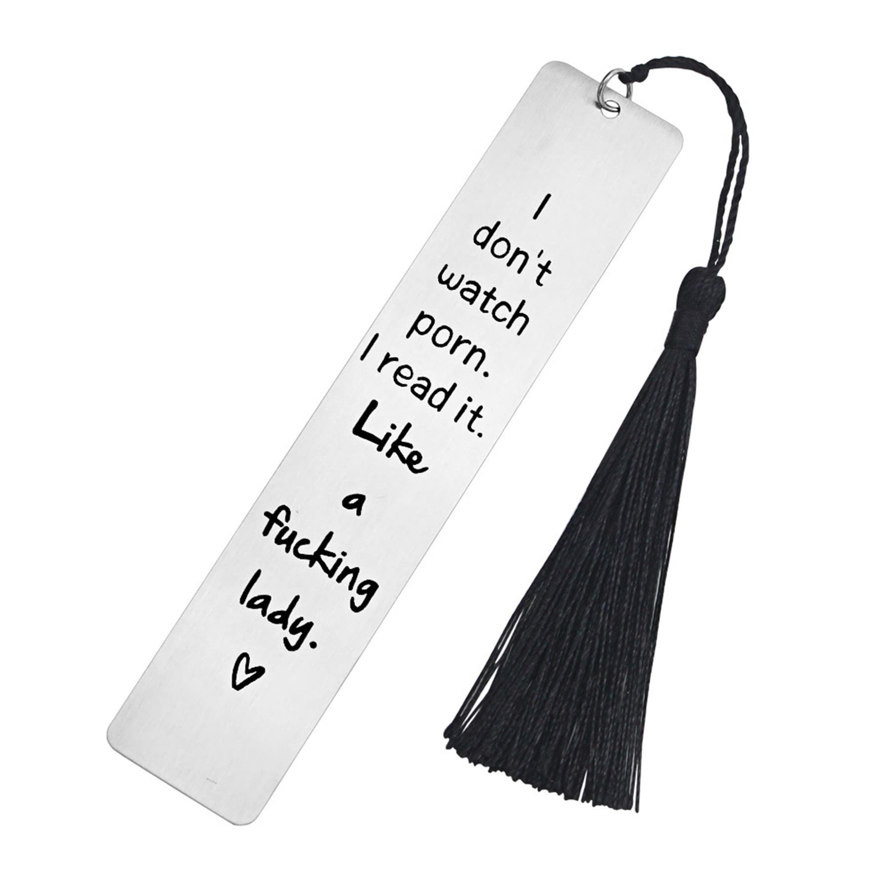 Rectangle Stainless Steel Bookmark with Tassel thumbnail 4