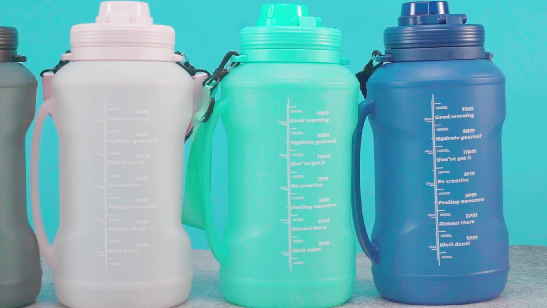 Collapsible Water Bottles with straw thumbnail 5