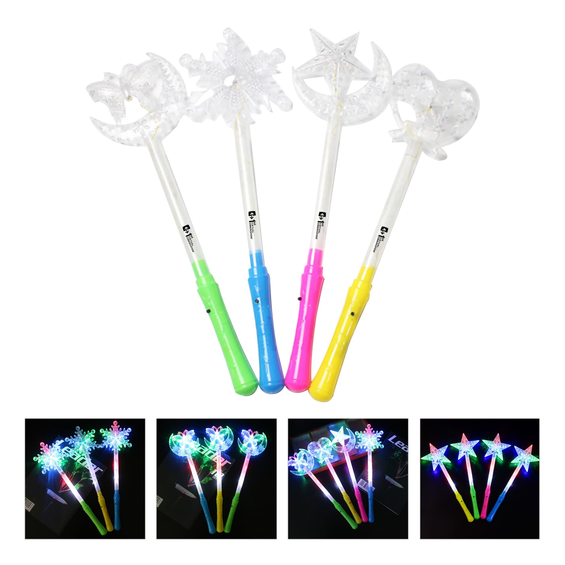 LED Light Up Frozen Snowflake Wand Toy