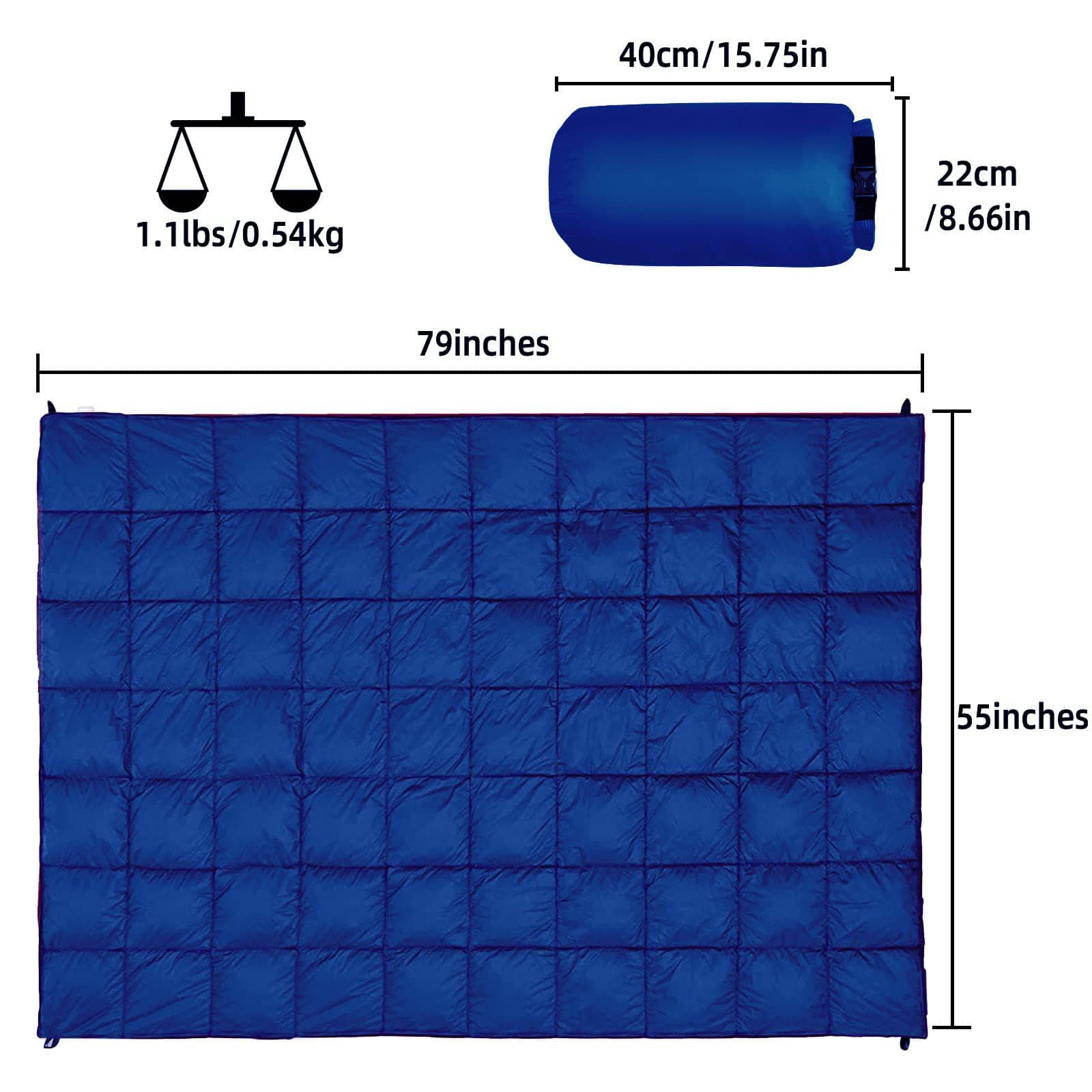 Branded Puffy Waterproof Camping Wearable Packable Blanket thumbnail 7