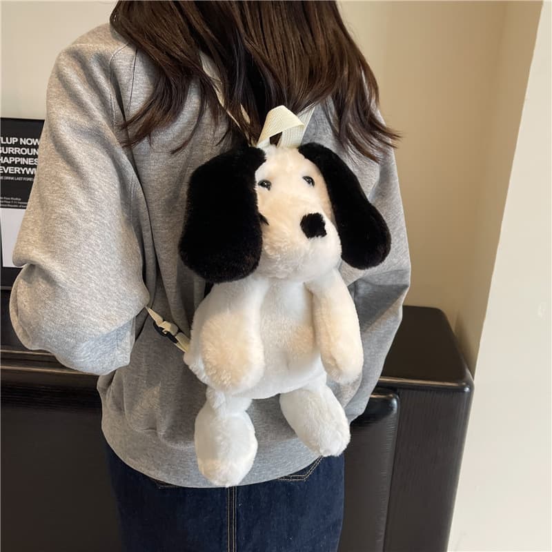 Cotton Plush puppet dog backpack for kids thumbnail 7
