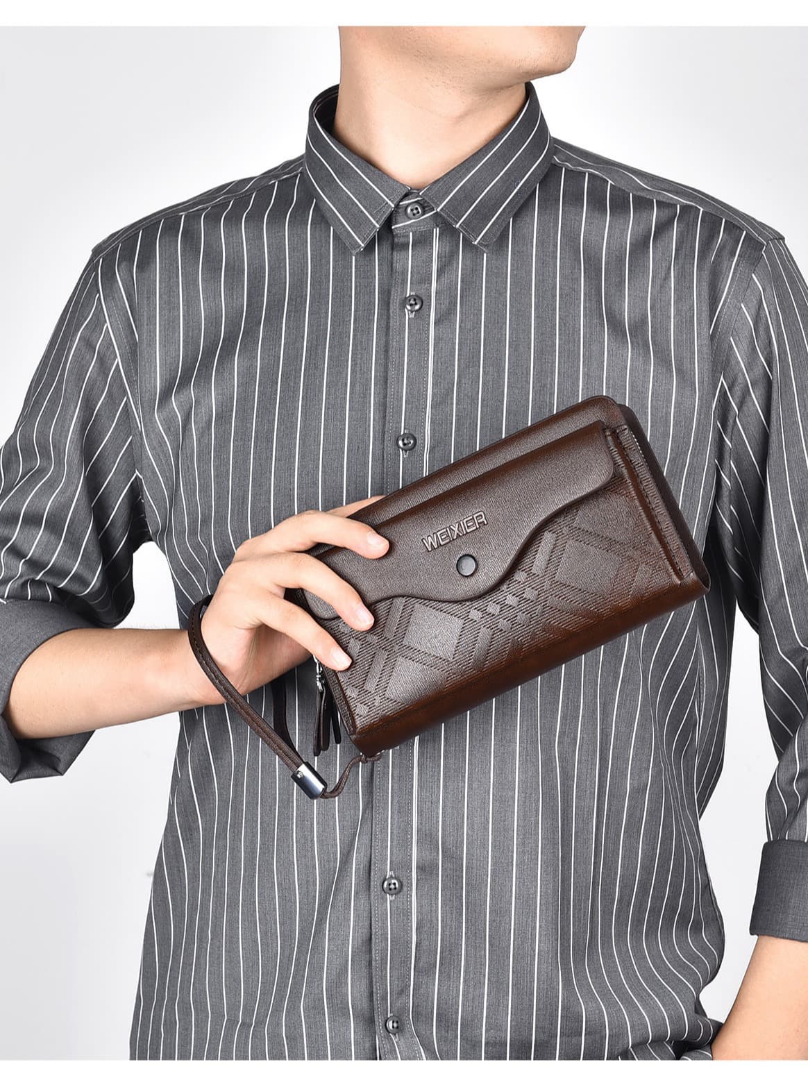 PU Leather Zipper HandBag For Man thumbnail 5