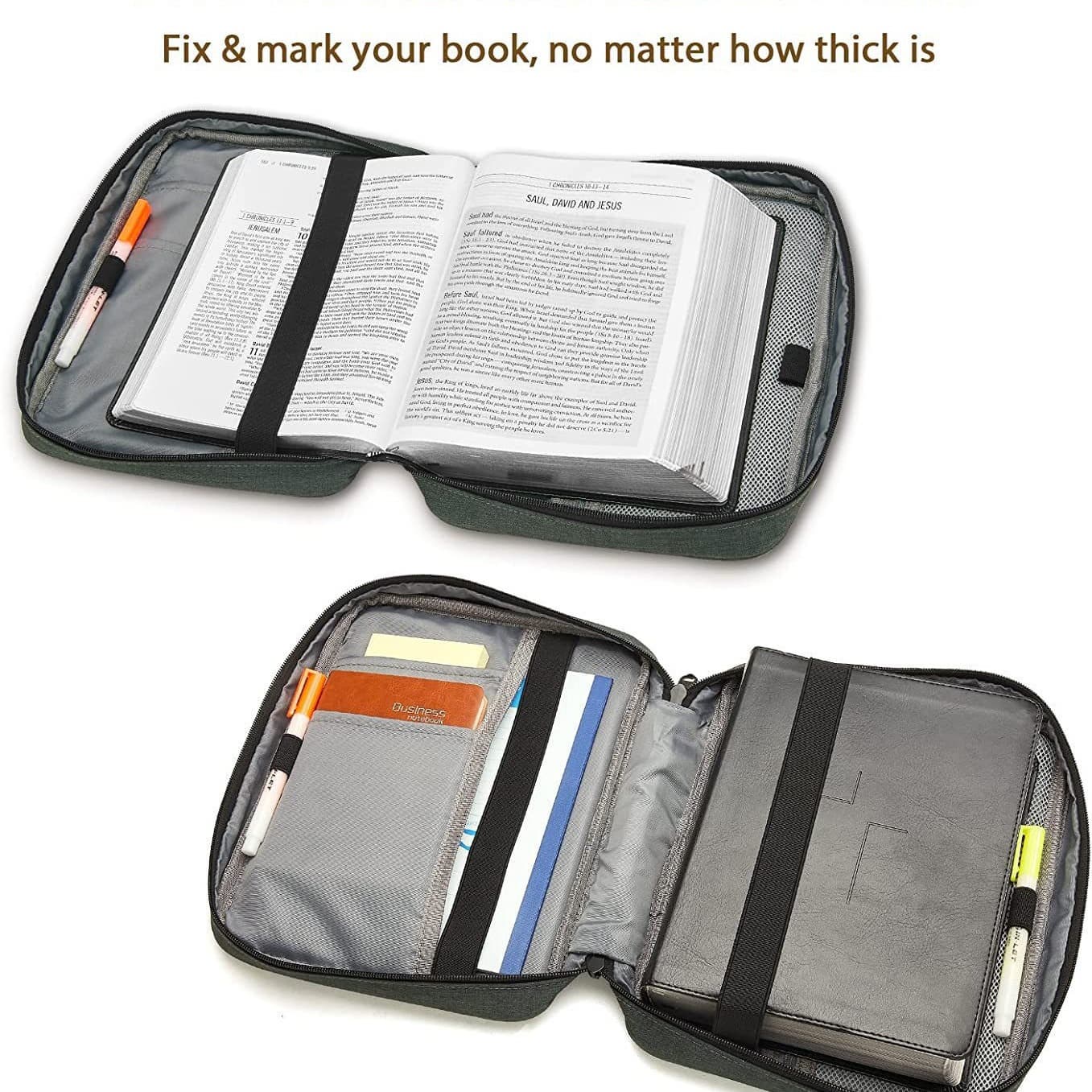 Bible Covers Case Carrying Church Bag with Book Stand thumbnail 3