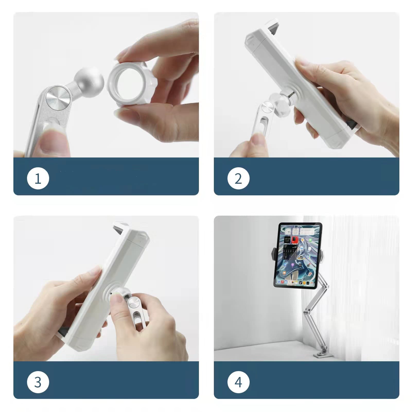 2in1 Tablet Holder for Desk Bed Cabinet thumbnail 4