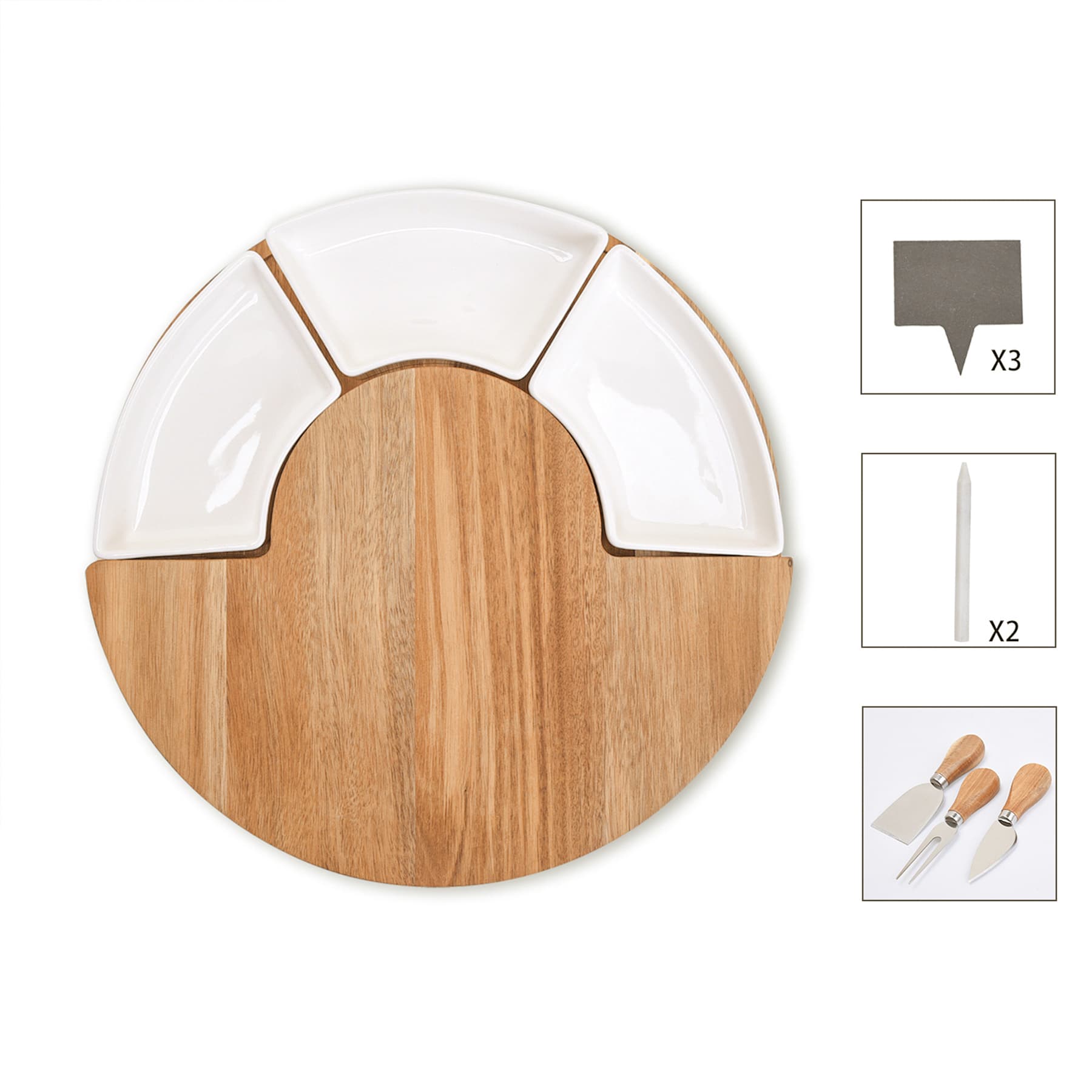 Bamboo Cheese Board Set thumbnail 3