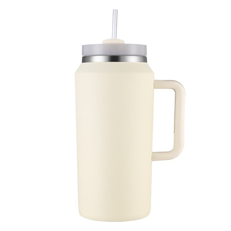 64Oz Stainless Steel Insulated Coffee Travel Straw Mug Cup thumbnail 3