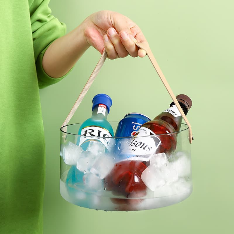 Round Ice Bucket With Handle thumbnail 2