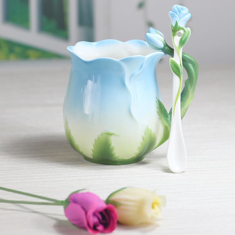 Creative Rose ceramic mug thumbnail 5