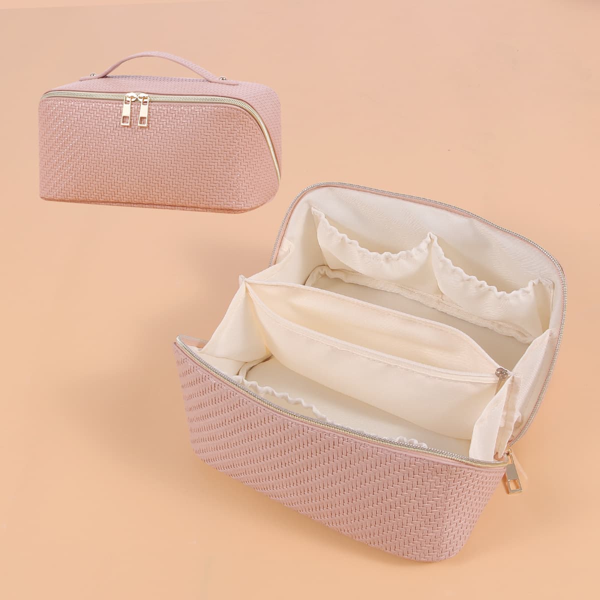 Makeup Bag, Pu Leather Waterproof Women Portable thumbnail 8