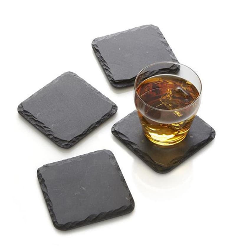 Black Slate Stone Coasters thumbnail 7