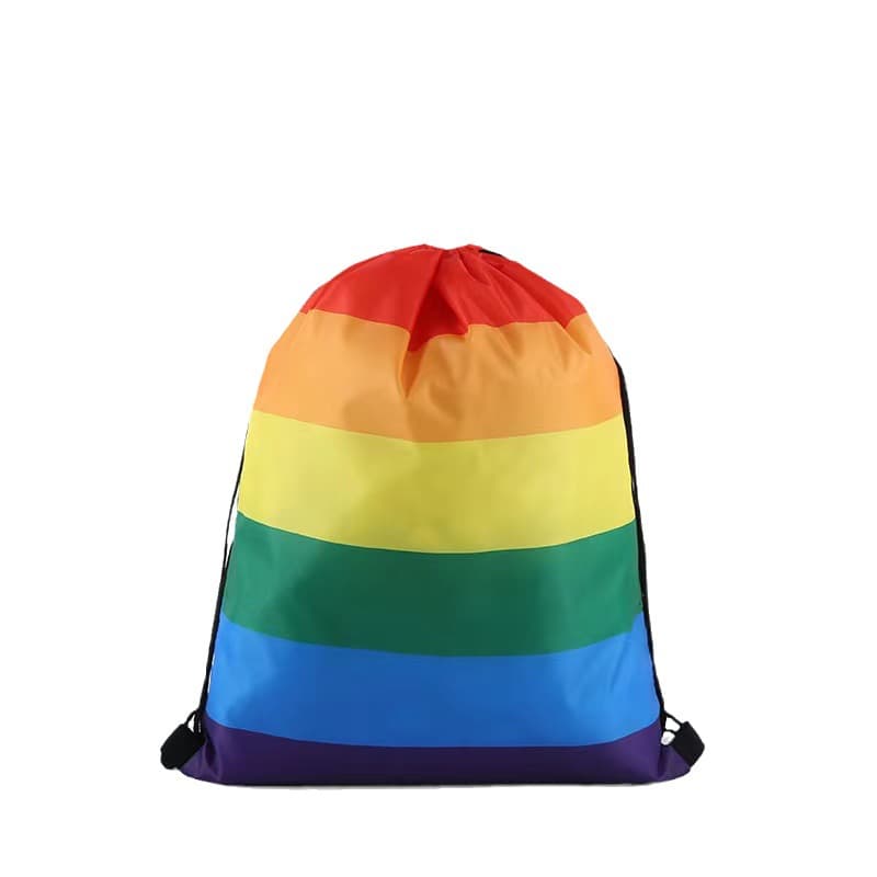 Pride Rainbow Drawstring Backpack thumbnail 5