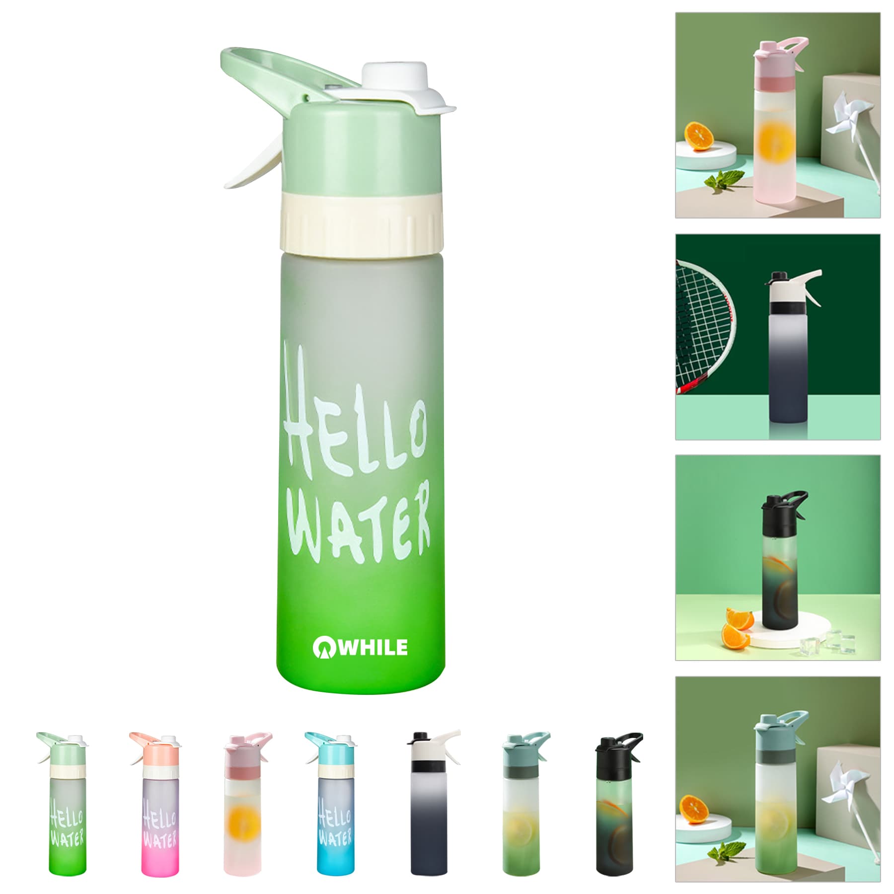 Gradient Spray Frosted Bottle 22oz