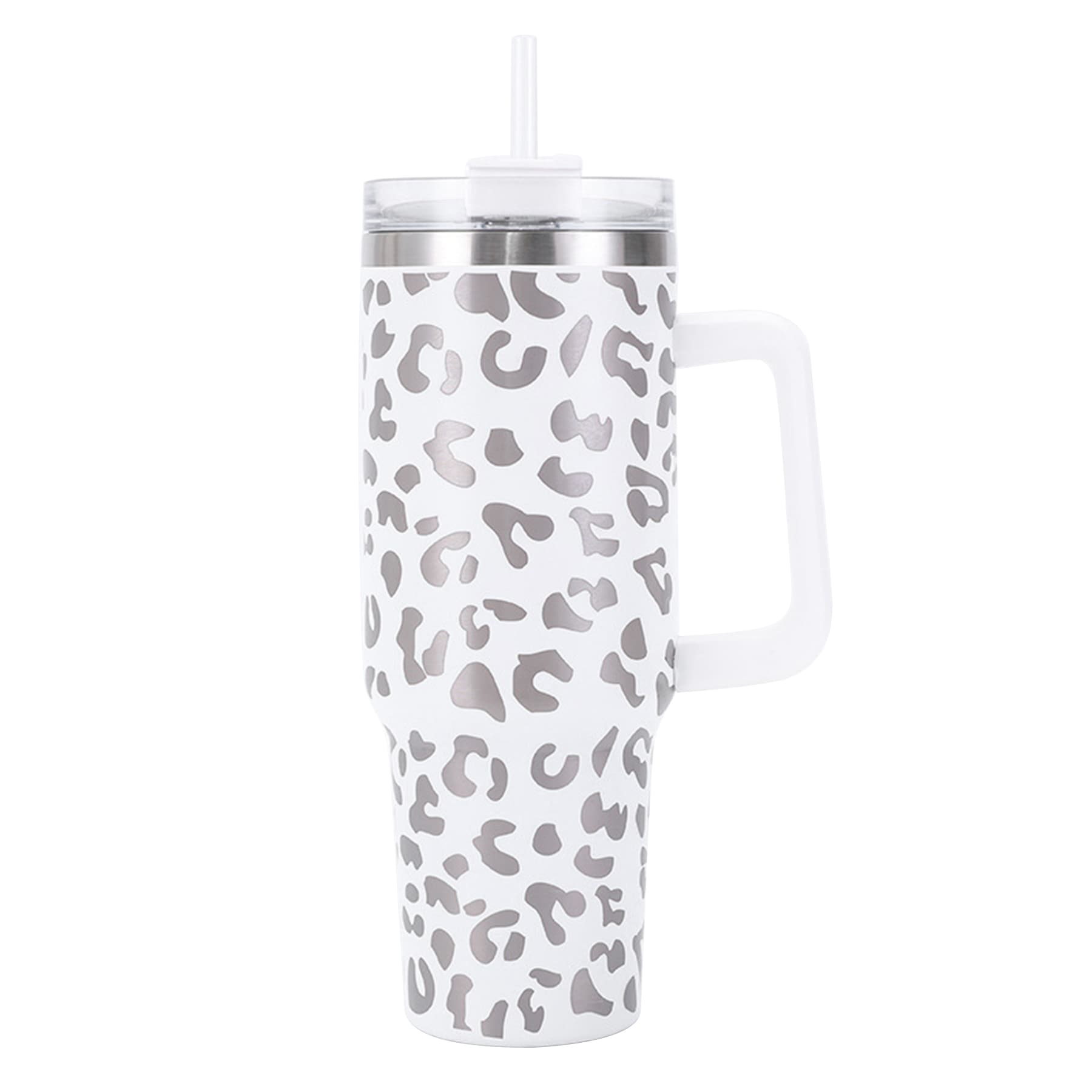 40oz Insulated Stainless Tumbler with Silicone Handle thumbnail 4