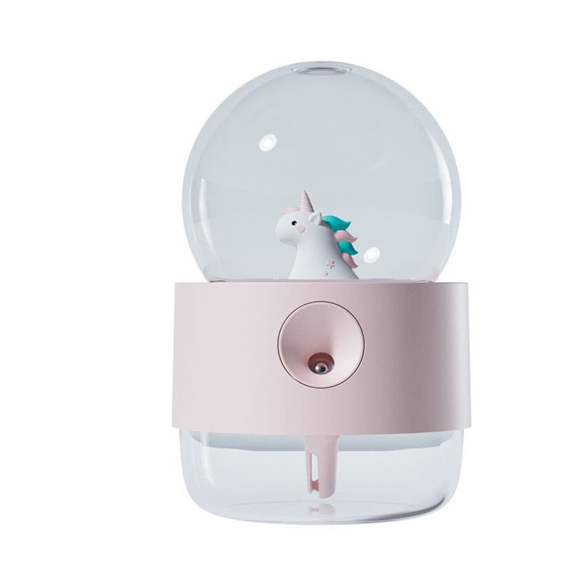 Rotating crystal ball humidifier lamp