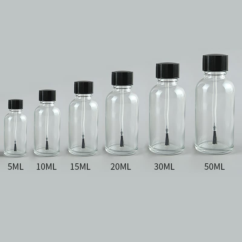 Clear Glass Boston Round Bottles thumbnail 3