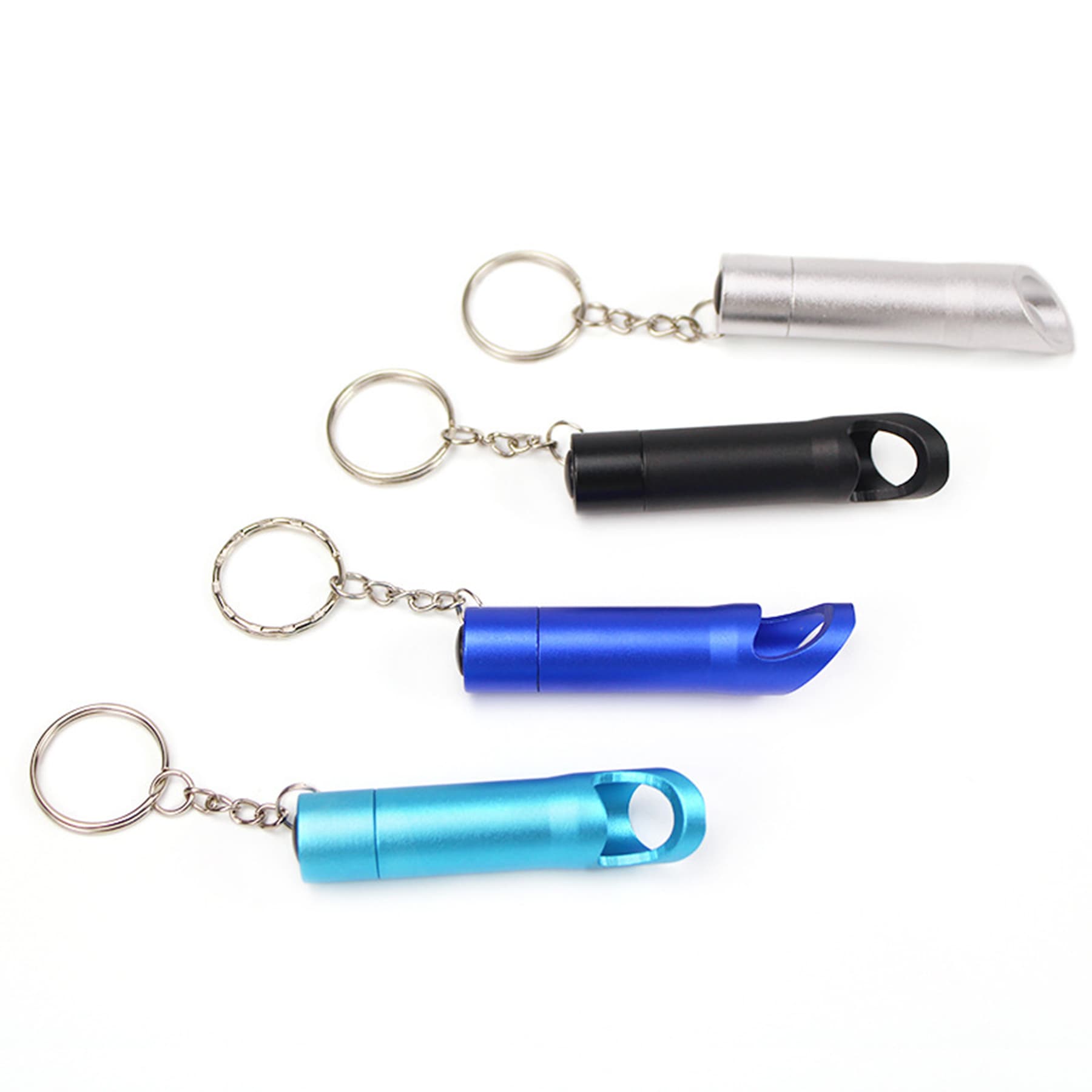 Customized Laser 3 LED Flashlight & Bottle Open Key Chain thumbnail 2