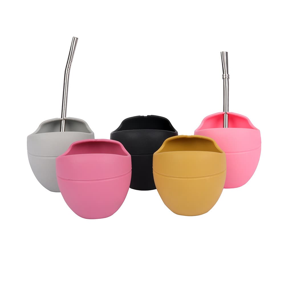 Silicone Argentina Maté Foldable Tea Cup With Straw thumbnail 5