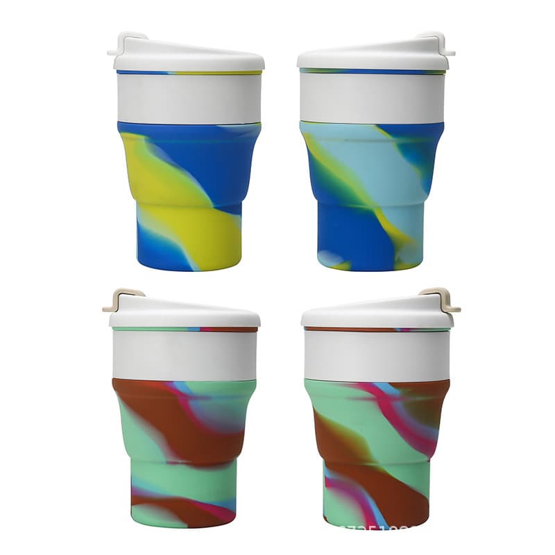 Silicone Folding Camping Cup Leak Proof BPA Free 18.5OZ thumbnail 4