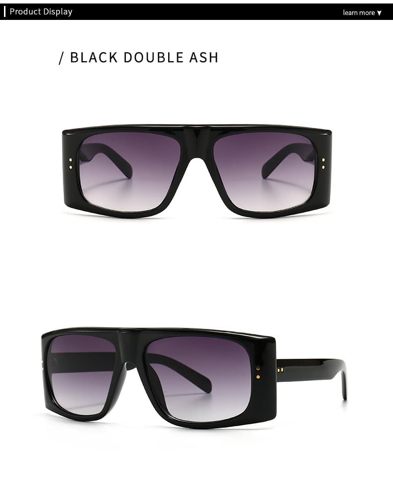 Retro Wide Rimmed Oversized Square Frame Sunglasses thumbnail 8