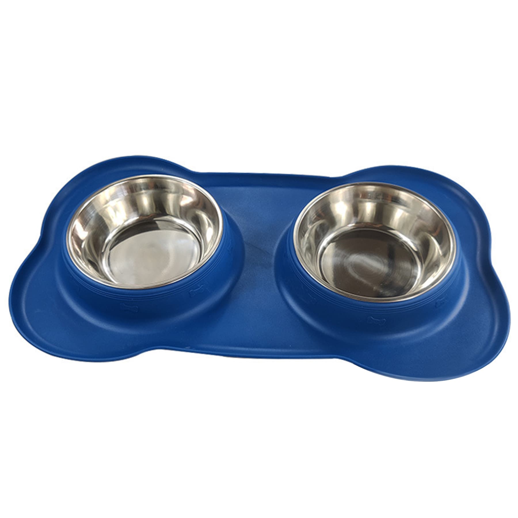 Silicone Pet Mat With Stainless Steel Bowls thumbnail 5