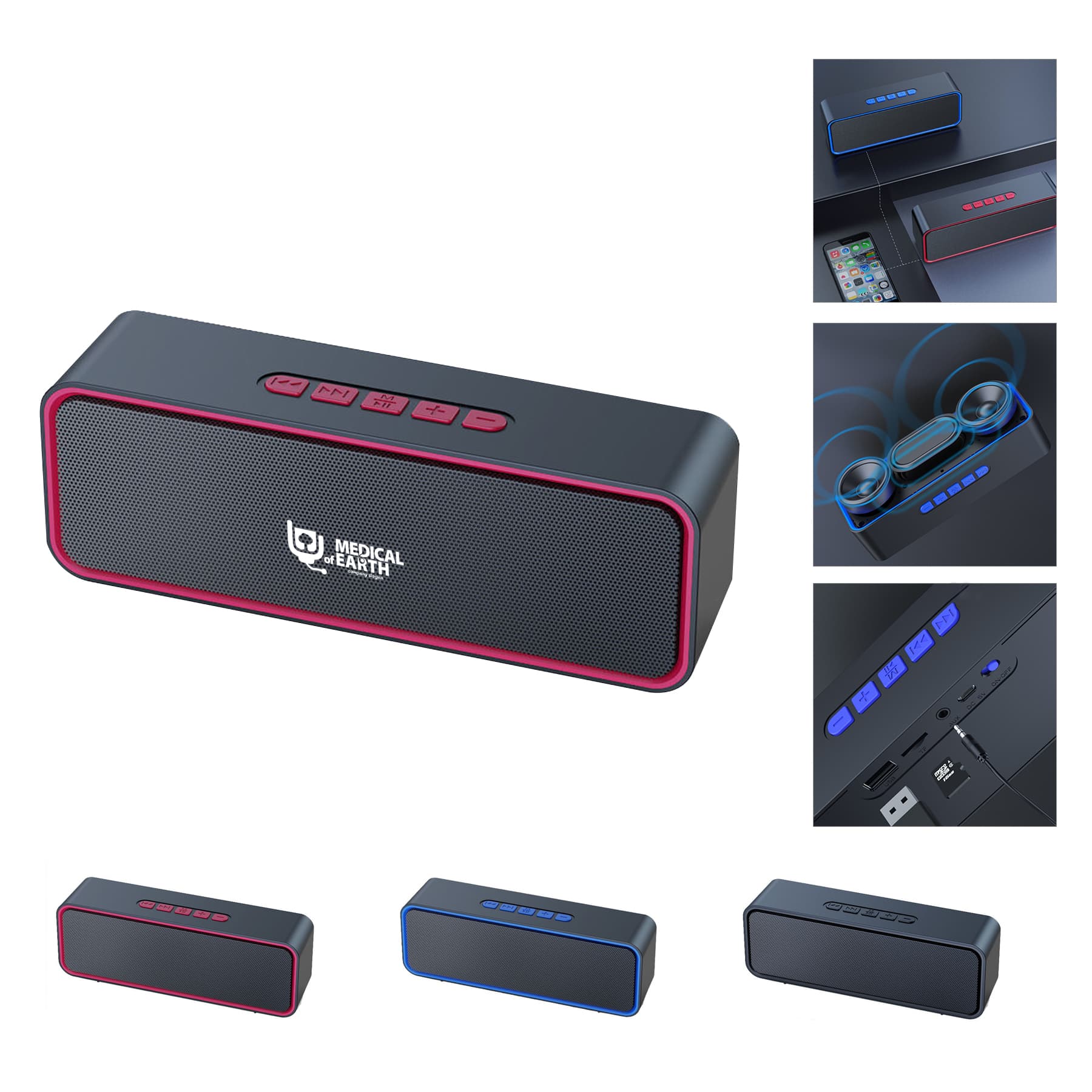 Customized High Volume Stereo Wireless Bluetooth Speaker