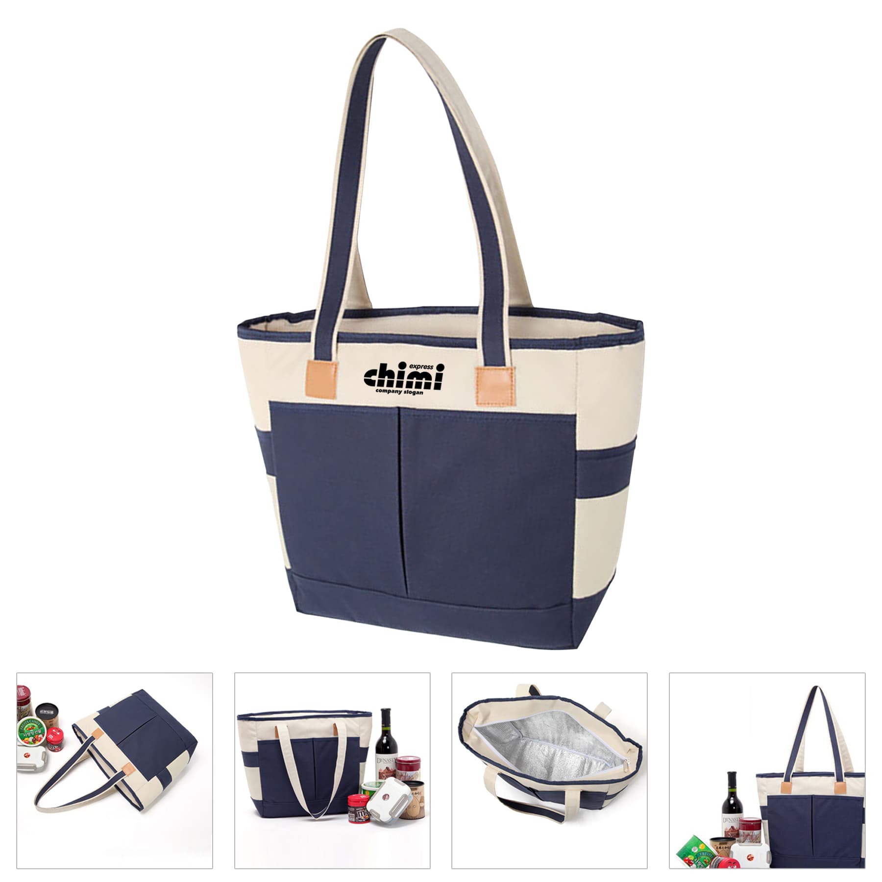 Two-tone Insulated Cooler Tote Bag