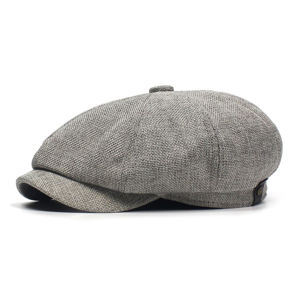 Men’s Cotton and Linen Newsboy Cap thumbnail 3