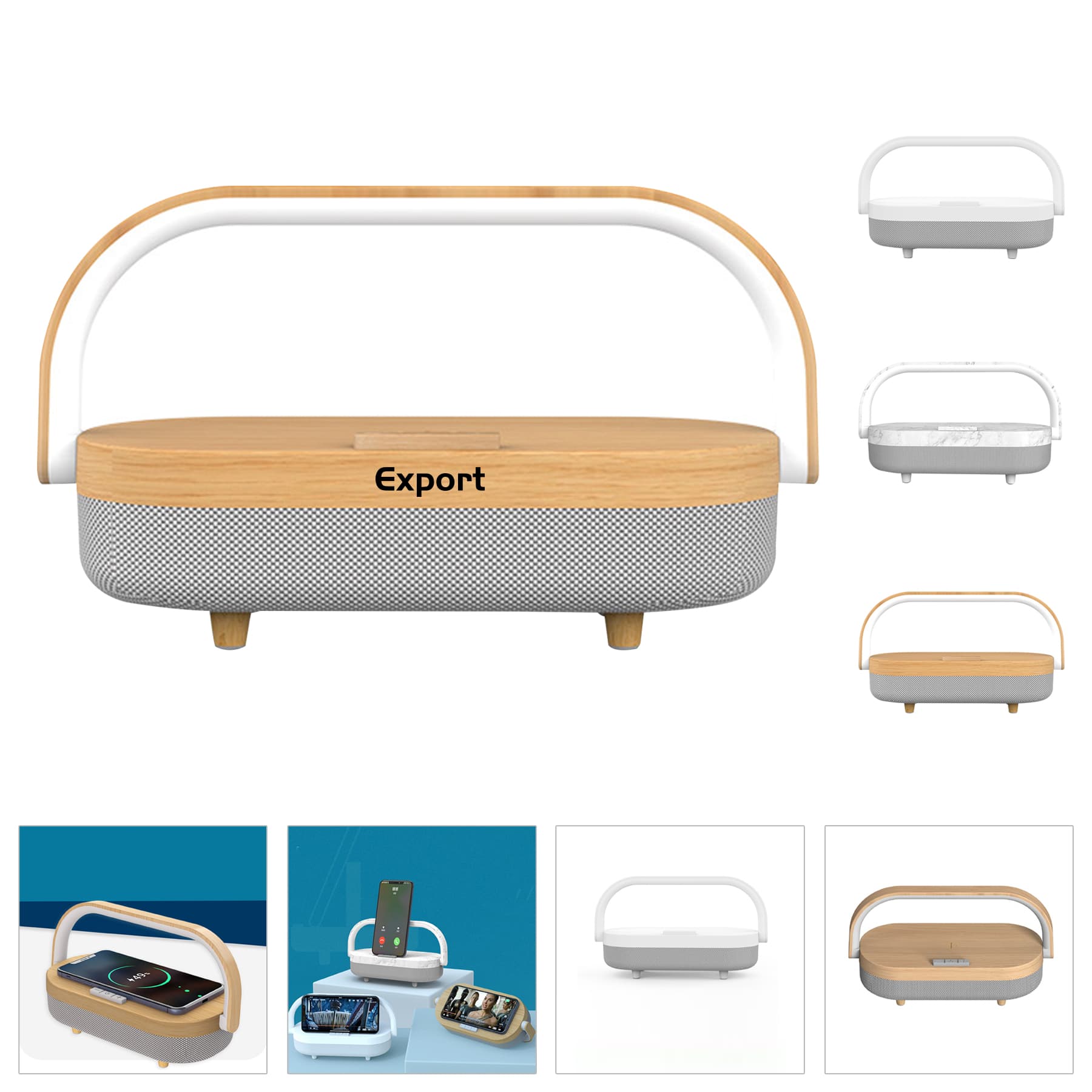 Wireless Charger LED Night Light Music Bedside Lamp