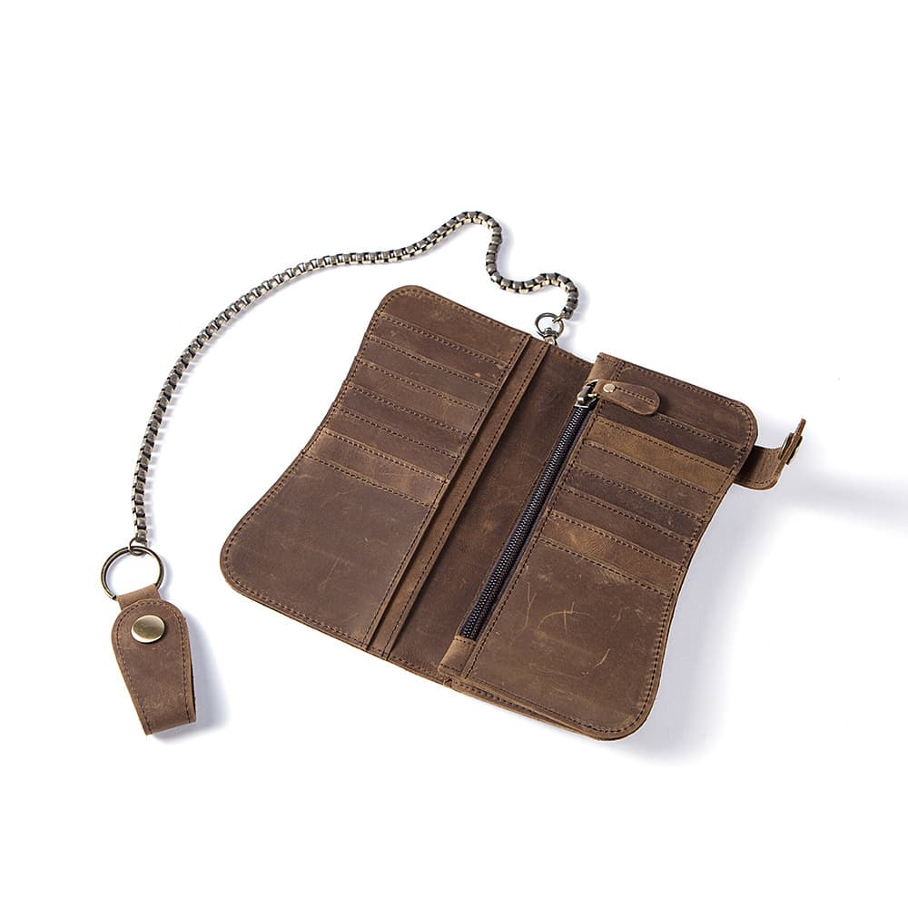 Embossed Dragon Pattern Multi Clip Leather Wallet thumbnail 4