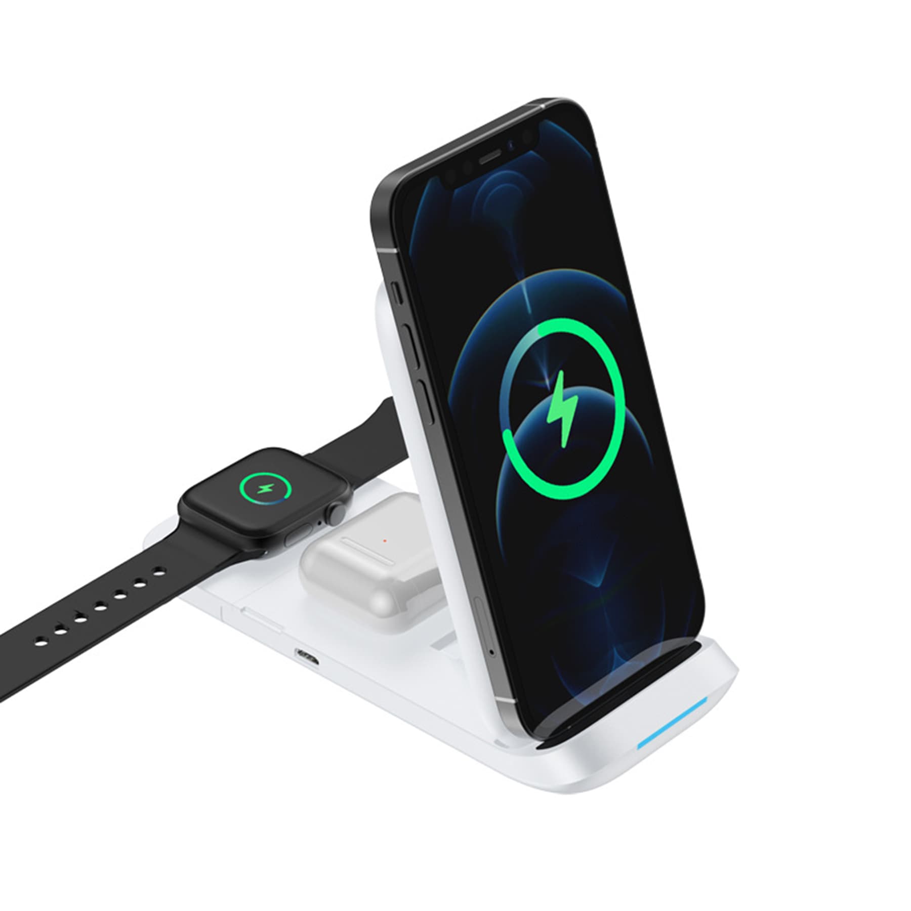 Wireless Charging Dock With 3-in-1 Multifunctionality thumbnail 2