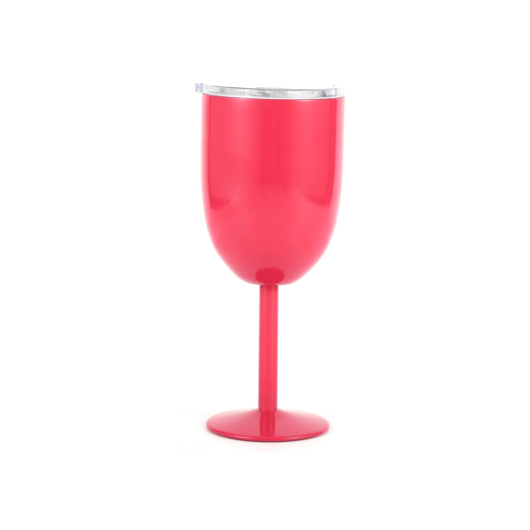 10Oz Stainless Steel Wine Goblet With Lid thumbnail 13