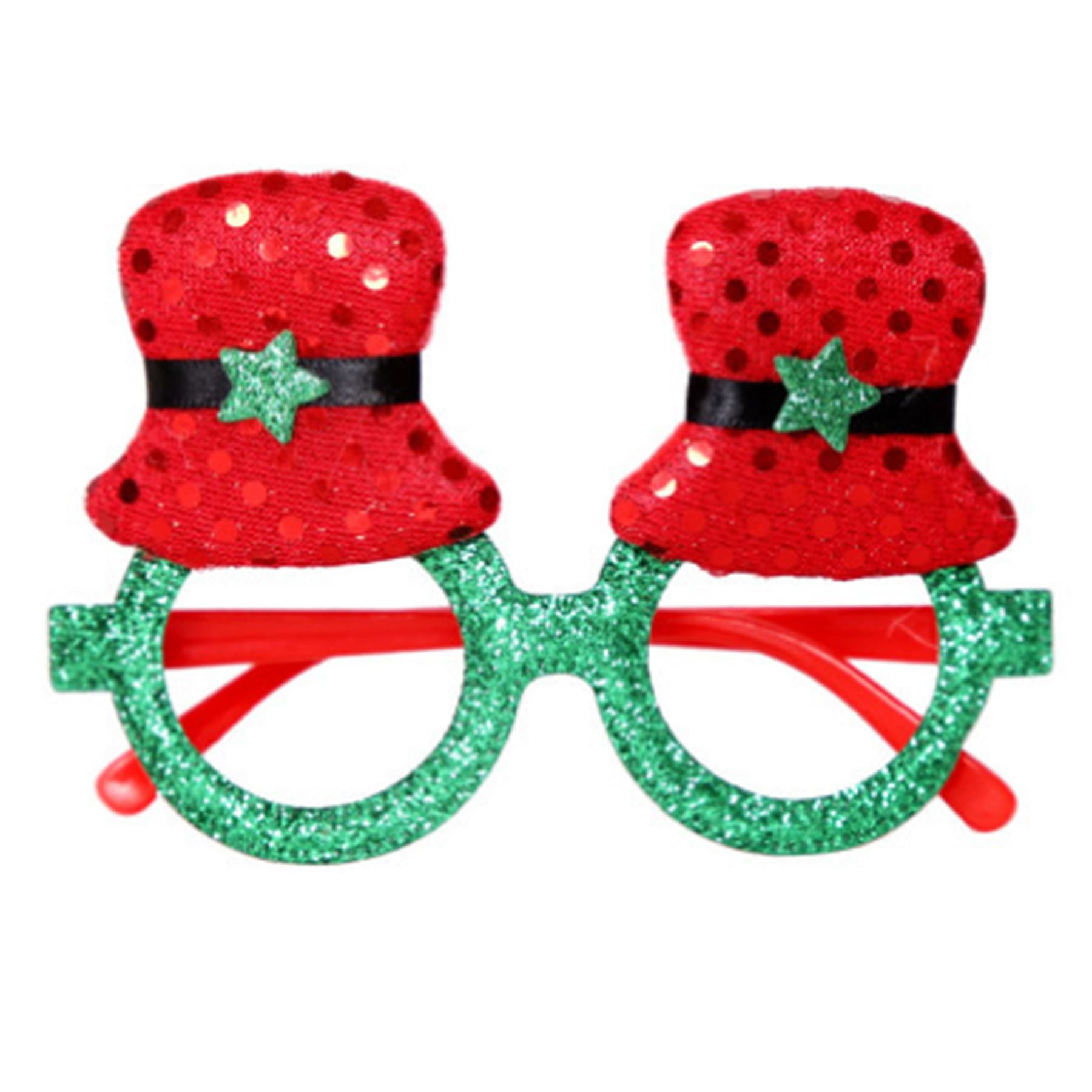 Christmas Decorated Plastic Glasses
