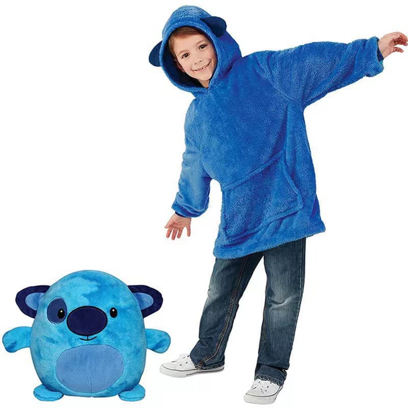 Oversized Kids Microfiber Wearable Blanket With Bag thumbnail 5