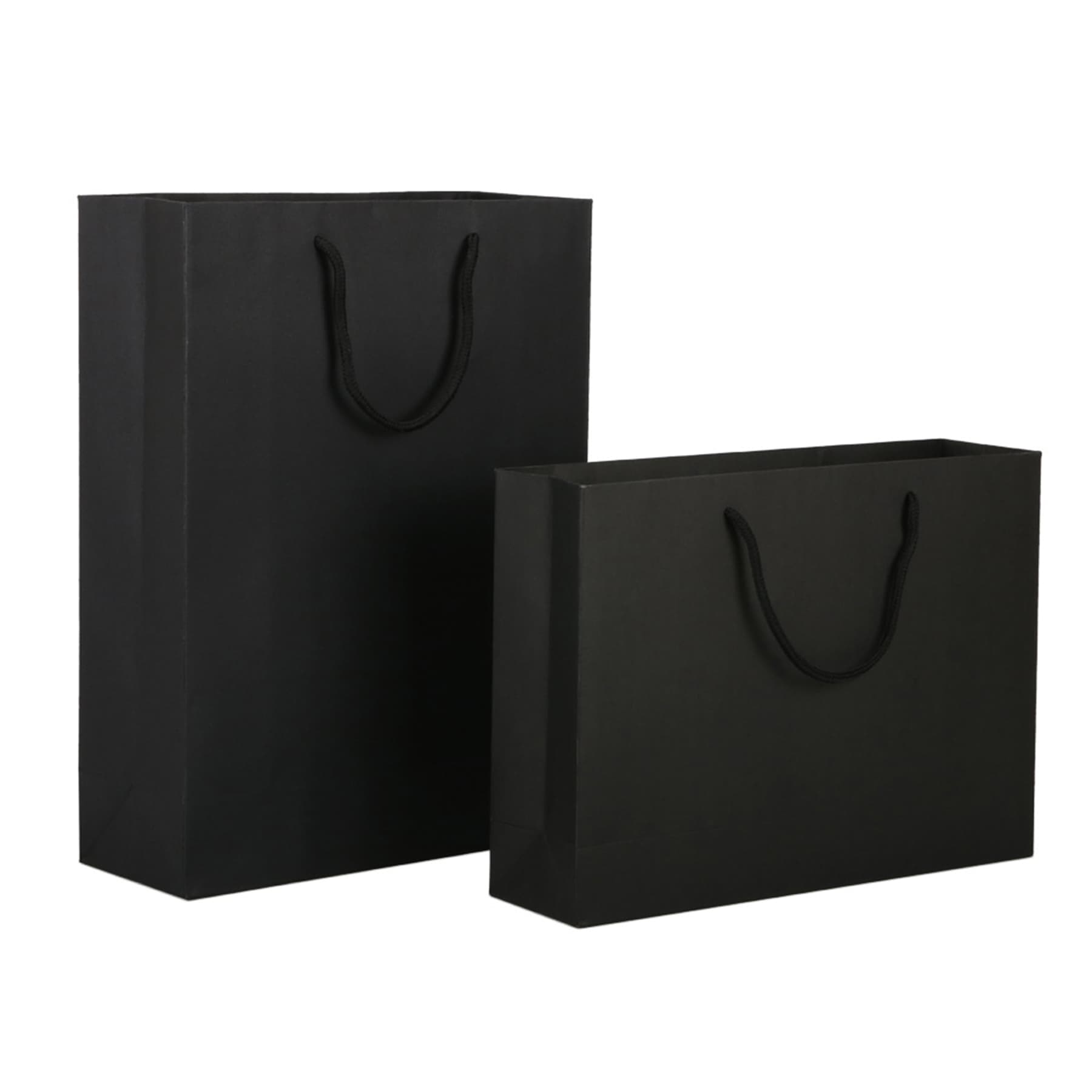 Premium Black Matte Paper Shopping bag thumbnail 5