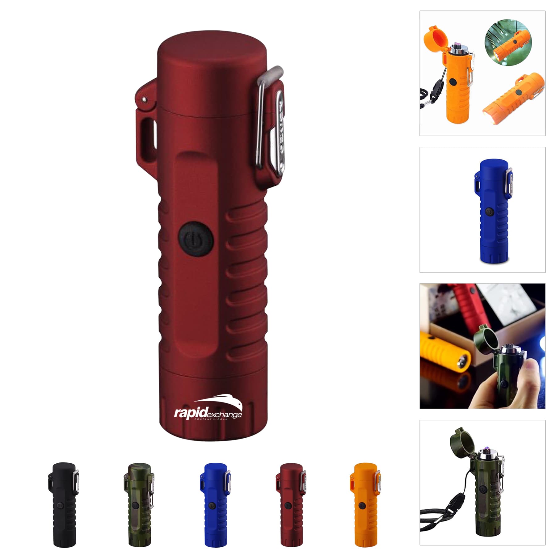 Windproof arc Lighter And LED Flashlight